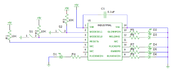 LED industrial scene example circuit