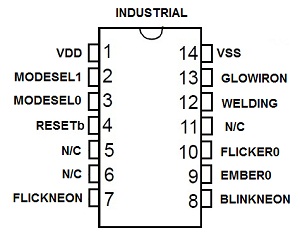 Pinout for industrial scene LED circuit